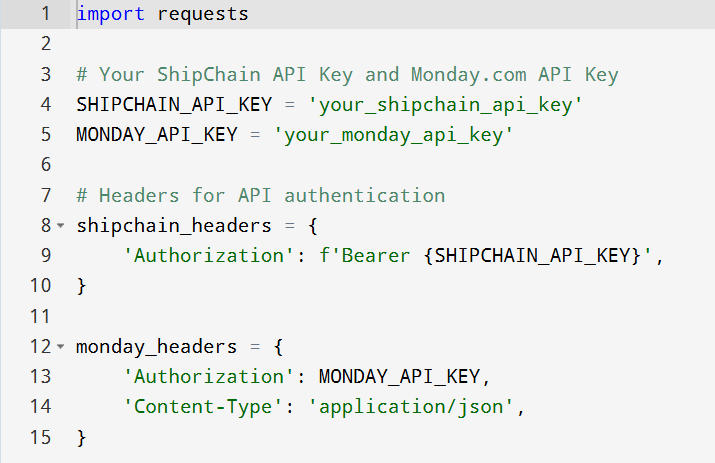 Shipchain API authentication